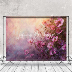 Lofaris Pink Blooming Flowers Fine Art Photography Backdrop