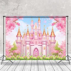 Lofaris Pink Blossom Tree Fairy Castle Cake Smash Backdrop