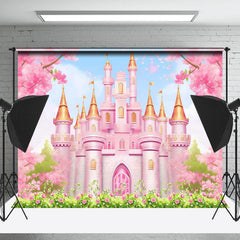 Lofaris Pink Blossom Tree Fairy Castle Cake Smash Backdrop