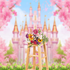 Lofaris Pink Blossom Tree Fairy Castle Cake Smash Backdrop