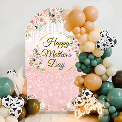 Lofaris Pink Bokeh Floral Happy Mothers Day Arch Backdrop