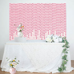 Lofaris Pink Brick Wall Little Stars Baby Shower Backdrop