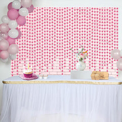 Lofaris Pink Brick Wall Little Stars Baby Shower Backdrop