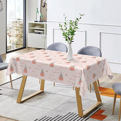 Lofaris Pink Castle Patterns Step And Repeat Tablecloth