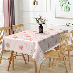 Lofaris Pink Castle Patterns Step And Repeat Tablecloth