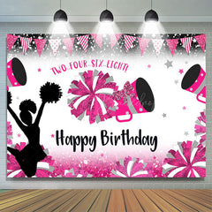 Lofaris Pink Cheerleading Stars Backdrop For Birthday Party