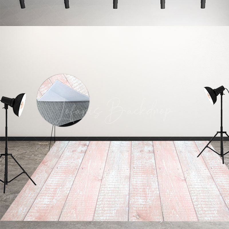 Lofaris Pink Color Wooden Floor Backdrop For Photoshoot