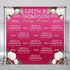 Lofaris Pink Custom Name Repeat 2024 Family Reunion Backdrop