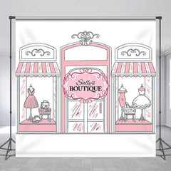 Lofaris Pink Dress Boutique Personalized Birthday Backdrop