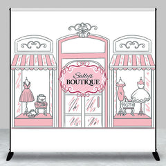 Lofaris Pink Dress Boutique Personalized Birthday Backdrop