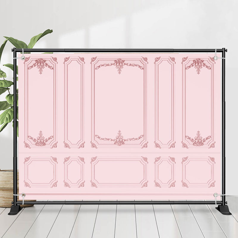 Lofaris Pink Exquisite Pattern Girls Retro Wall Backdrop