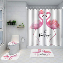 Lofaris Pink Flamingo Shower Curtain Bathroom Decoration