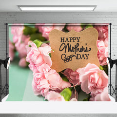 Lofaris Pink Floral Bokeh Card Happy Mothers Day Backdrop