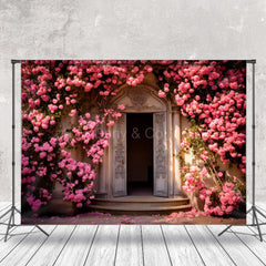 Lofaris Pink Floral Door Back To School Backdrops For Photo