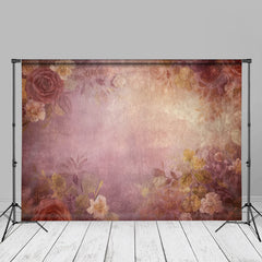 Lofaris Pink Floral Fine Art Photo Backdrop For Maternity