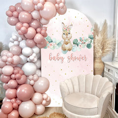 Lofaris Pink Floral Rabbit Baby Shower Chiara Arch Backdrop