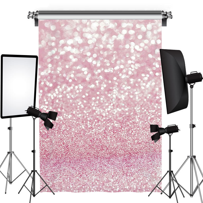 Lofaris Pink Glitter Bokeh Photography Wedding Backdrop