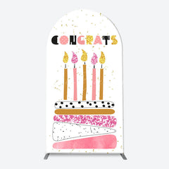 Lofaris Pink Gold Birthday Arch Backdrop Cover for Girl