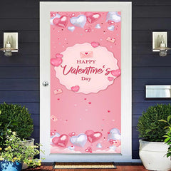 Lofaris Pink Heart Balloon Letters Valentines Day Door Cover