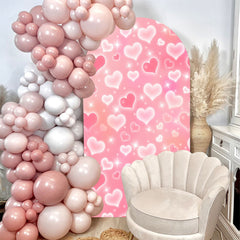 Lofaris Pink Heart Bokeh Girls Party Arch Backdrop Photo Booth