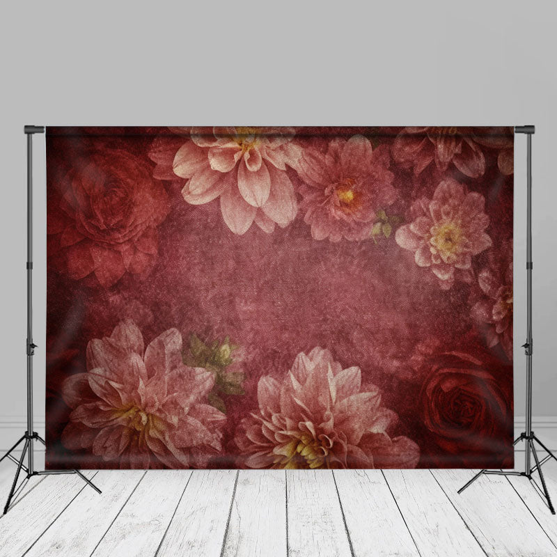 Lofaris Pink Hot Floral Abstract Fine Art Backdrop For Photo