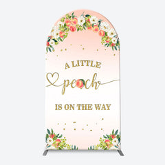 Lofaris Pink Little Peach Floral Baby Shower Arch Backdrop