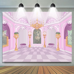 Lofaris Pink Luxury Palace Candlestick Party Backdrop For Girl