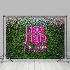 Lofaris Pink Neon I Do Did Plant Spring Wedding Backdrop