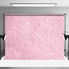 Lofaris Pink Paint Brick Wall Simple Valentines Day Backdrop