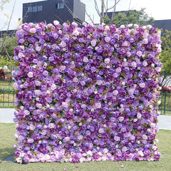 Lofaris Pink Purple Elegant Artificial Wedding Flower Wall