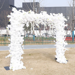 Lofaris Pure White Arch Artificial Flower Wall Party Decor