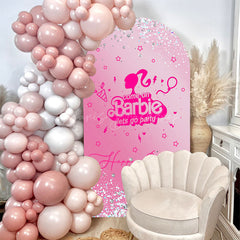 Lofaris Pink Silver Diamonds Birthday Party Arch Backdrop