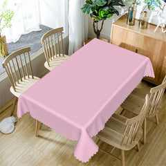 Lofaris Pink Soild Color Dining Room Rectangle Tablecloth