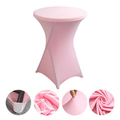 Lofaris Pink Spandex Stretch Cocktail Banquet Tablecloths