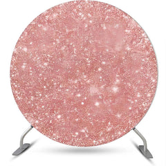 Lofaris Pink Textured Simple Round Birthday Party Backdrop