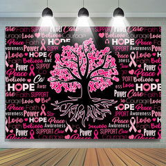 Lofaris Pink Tree Hope Breast Cancer Awareness Backdrop