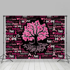 Lofaris Pink Tree Hope Breast Cancer Awareness Backdrop