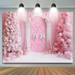 Lofaris Pink Wall Christmas Tree Backdrop For Photography