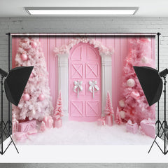 Lofaris Pink Wall Christmas Tree Backdrop For Photography