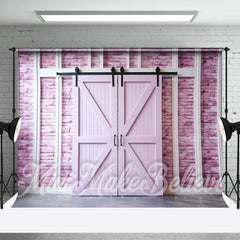 Lofaris Pink Wooden Retro Wall Backdrop For Photography