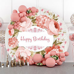 Lofaris Pink Wreath White Wood Birthday Backdrop For Girls