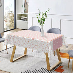 Lofaris Pinky Checkerboard Lovely Sweet Rectangle Tablecloth