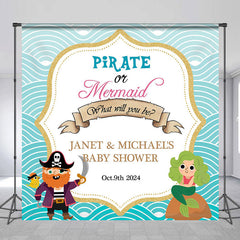 Lofaris Pirate Or Mermaid Custom Gender Reveal Backdrop