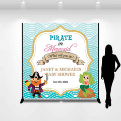 Lofaris Pirate Or Mermaid Custom Gender Reveal Backdrop