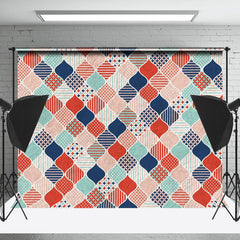 Lofaris Plain Geometric Pattern Birthday Cake Smash Backdrop