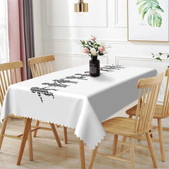 Lofaris Playing Lattice Children White Rectangle Tablecloth