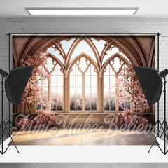 Lofaris Plum Blossom Tree And Indoor Moslem Window Backdrop