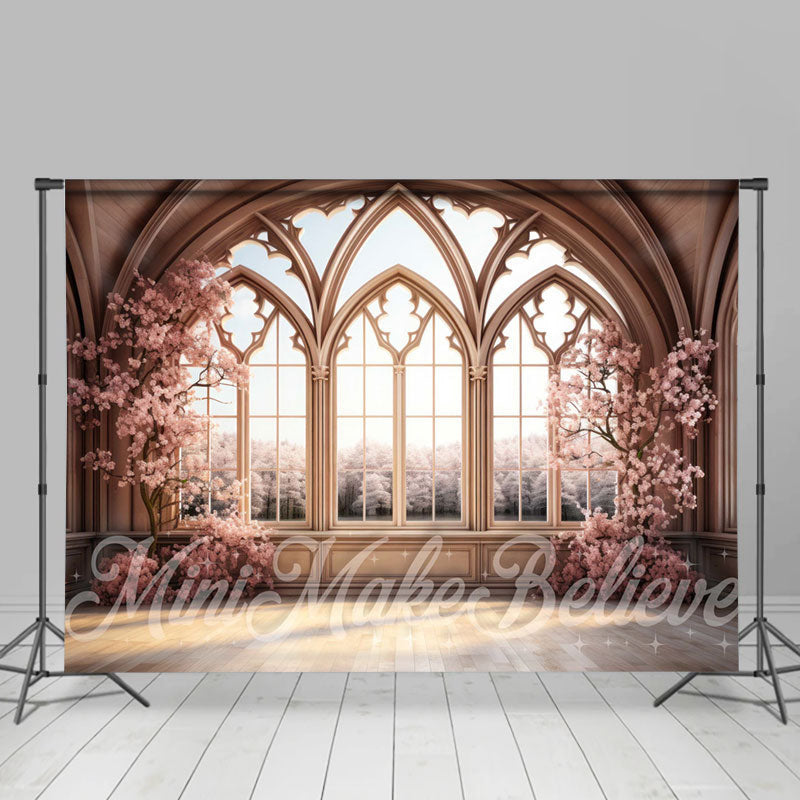 Lofaris Plum Blossom Tree And Indoor Moslem Window Backdrop