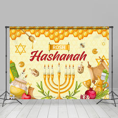 Lofaris Pomegranate Honeycomb Shofar Rosh Hashanah Backdrop