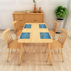 Lofaris Pond Lotus Leaves Painting Dining Set Of 4 Placemats